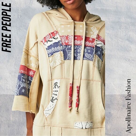 WE THE FREE HERITAGE HOODIE OVERSIZED SLOUCHY NEW LARGE VINTAGE - Picture 4 of 6